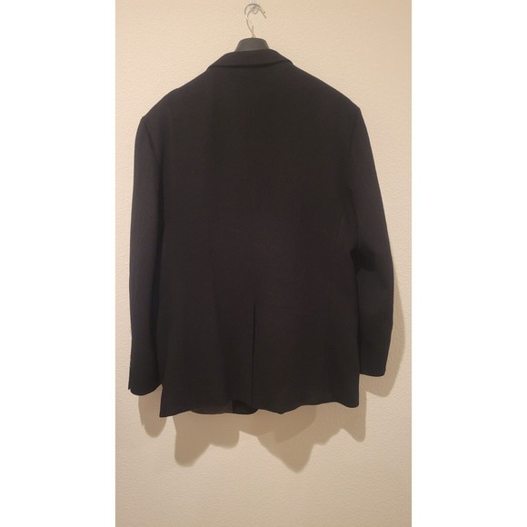 Club Room Men's 100% Camel Hair Sport Coat Jacket BLAZER Size 48 Long Black - Picture 2 of 13